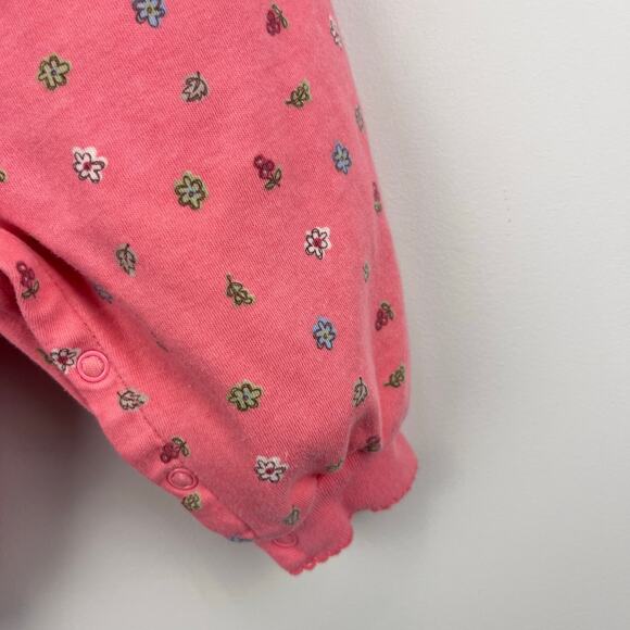 Vintage Gymboree Falling Leave Pink Coverall Newborn 3-6 Months - Picture 3 of 8